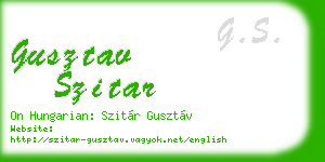 gusztav szitar business card