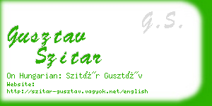 gusztav szitar business card